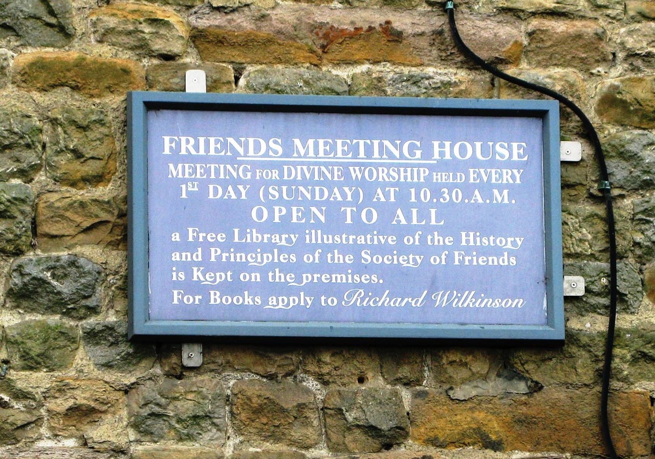 Sign at the Friends Meeting House, Wray with Botton