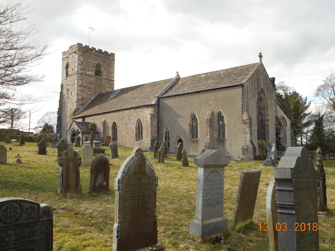 The Church of All Hallows, Mitton. Photograph supplied by and  of Bob Yates