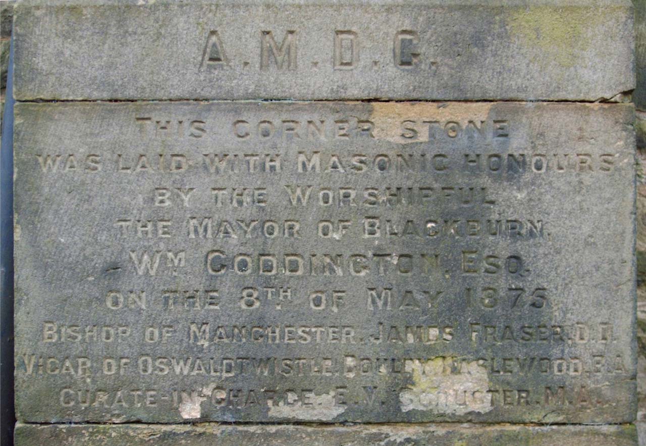 The Corner Stone at St Oswald, Knuzden