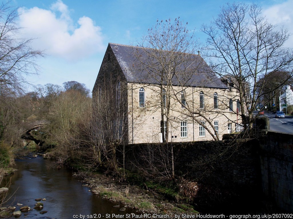 St Peter and St Paul, Barrowford from river