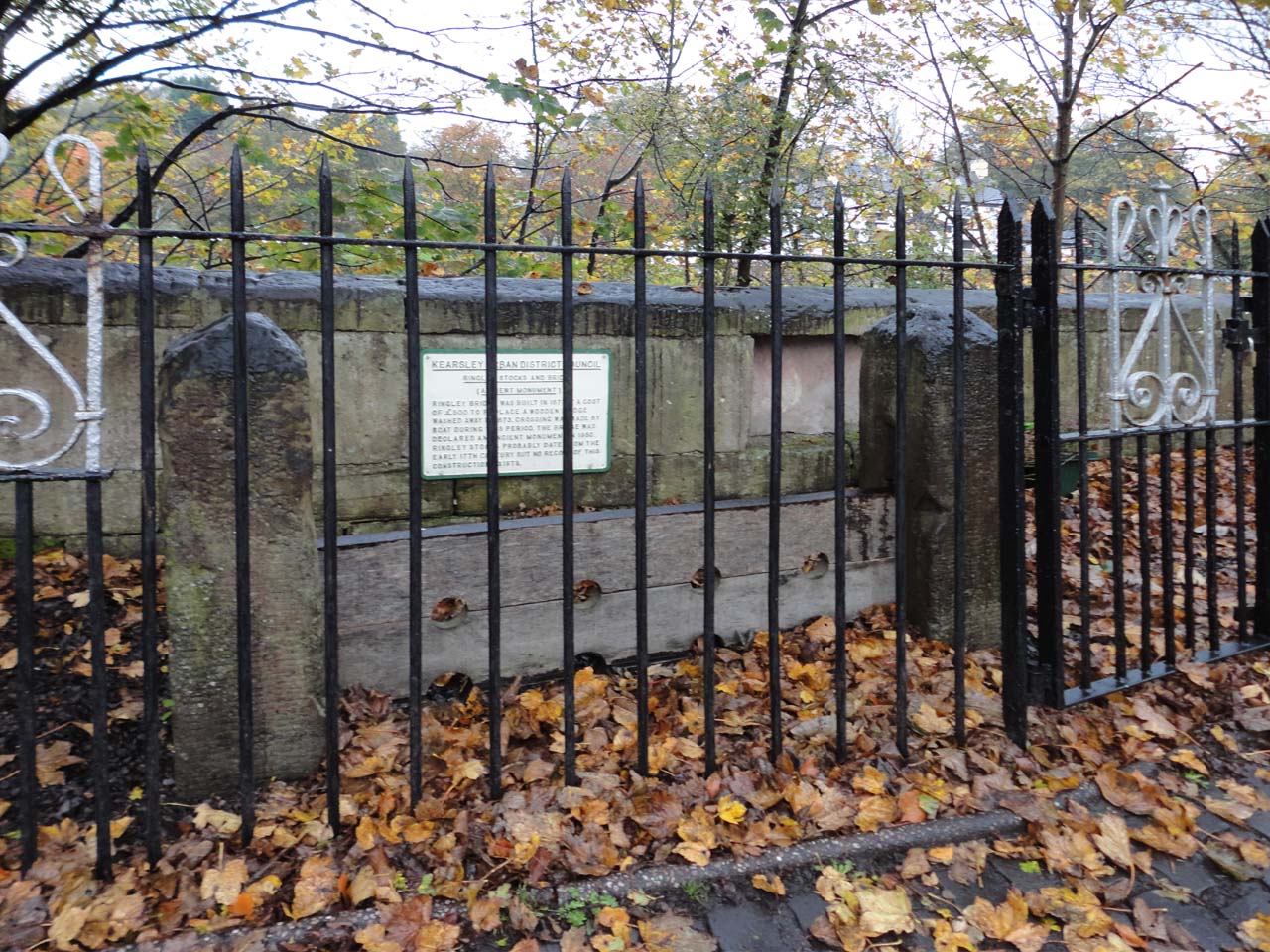 The stocks by Ringley Old Bridge