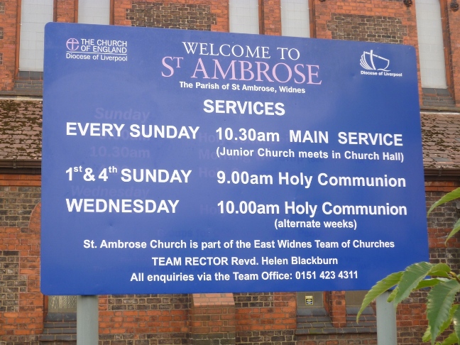 Board at St Ambrose, Widnes