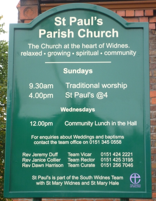 Board at St Paul, Widnes